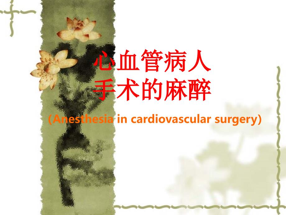 第18章心血管病人手术的麻醉_第1页