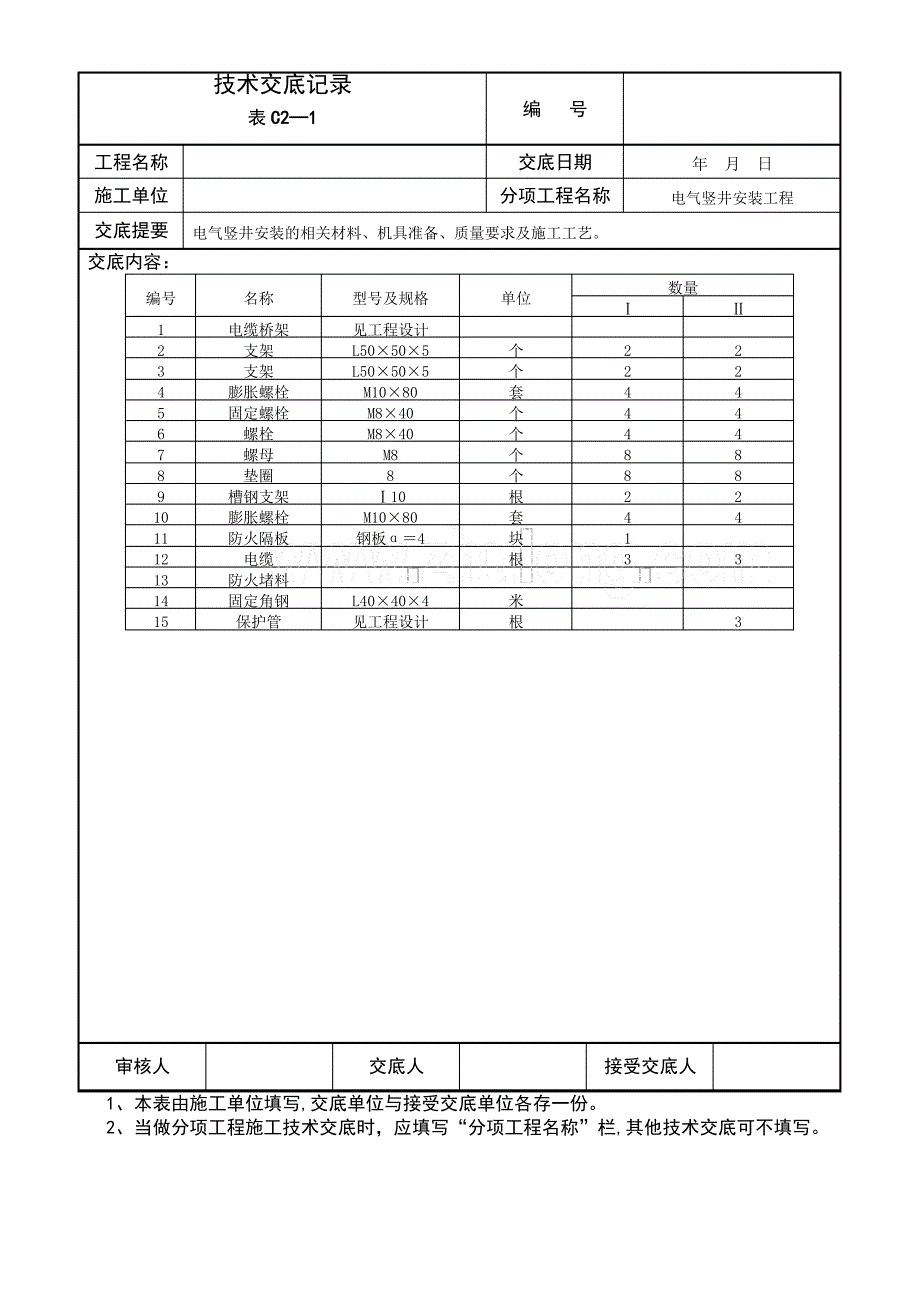 电气竖井安装工程施工技术交底-secret_第4页