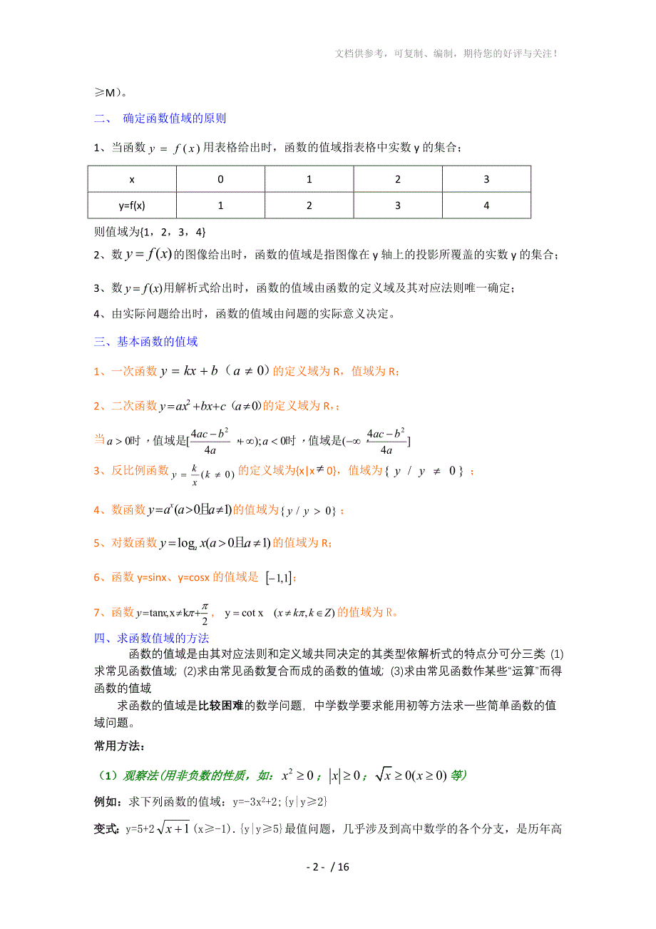 2010高考数学复习专题：函数的最值_第2页