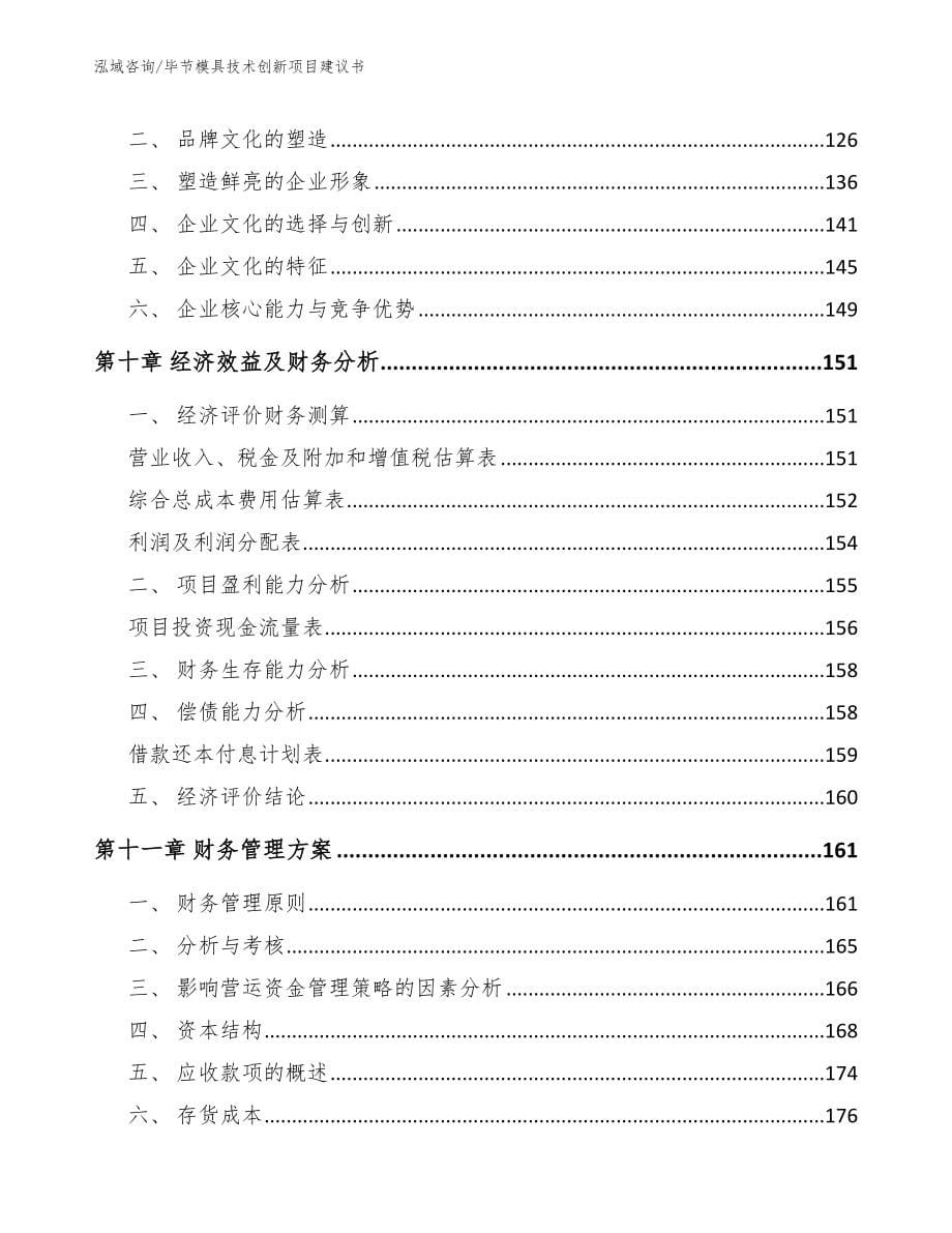 毕节模具技术创新项目建议书【模板范文】_第5页