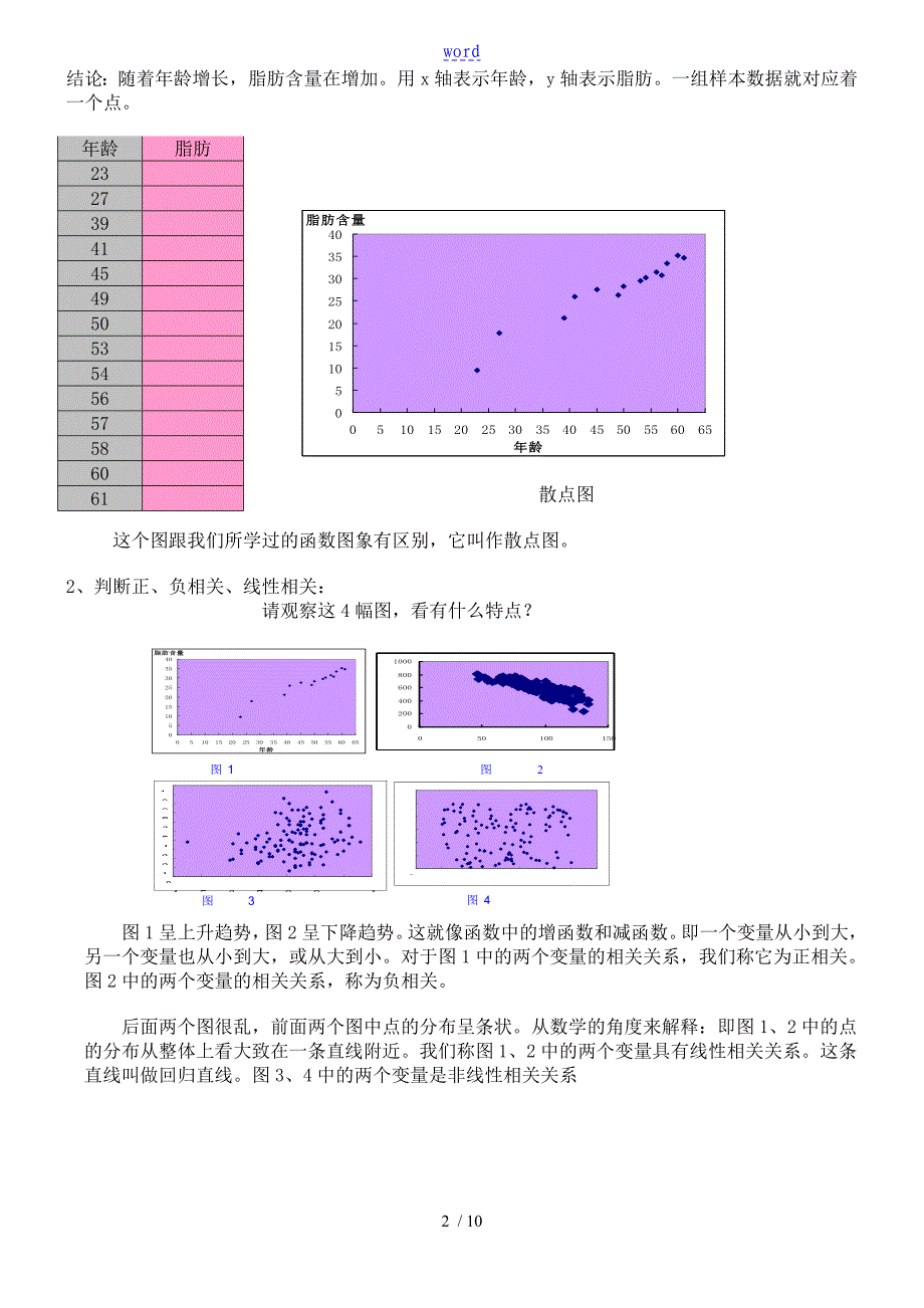 变量间地相关关系教案设计_第2页