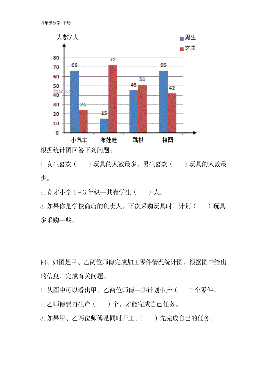 【人教版】2020小学四年级下册数学：全册课堂作业设计-第8单元_第4页