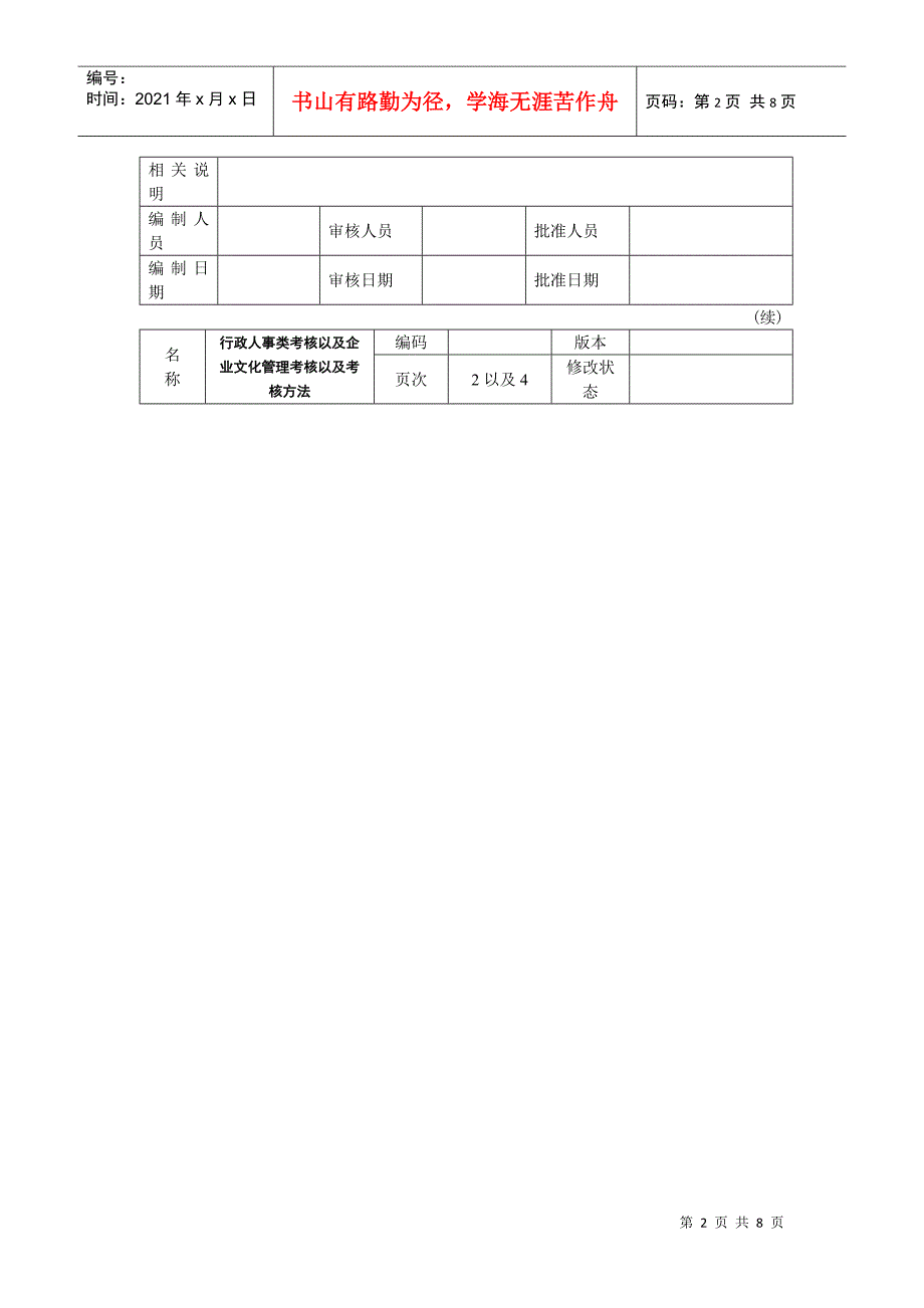 企业文化管理考核以及考核方法_第2页