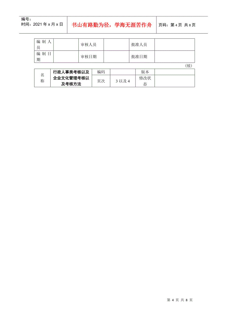 企业文化管理考核以及考核方法_第4页