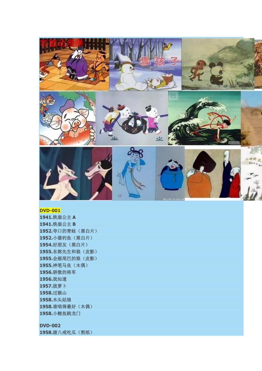 怀旧动画片目录.doc_第1页