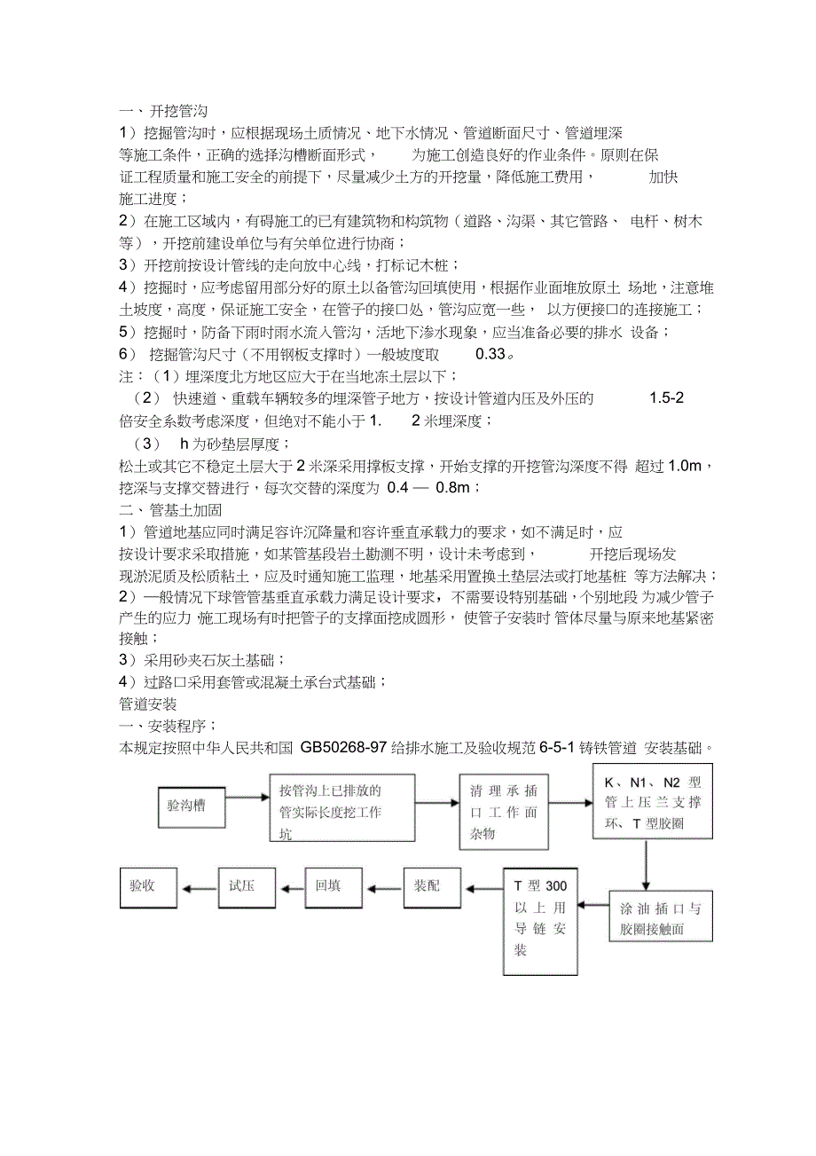 球墨铸铁管给排水施工方案（完整版）_第1页