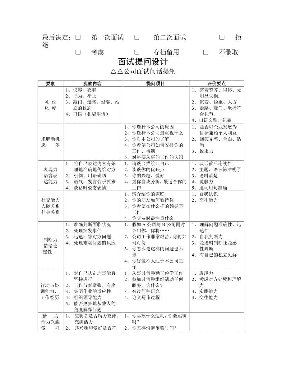 人事表格大全绝对实用_第5页