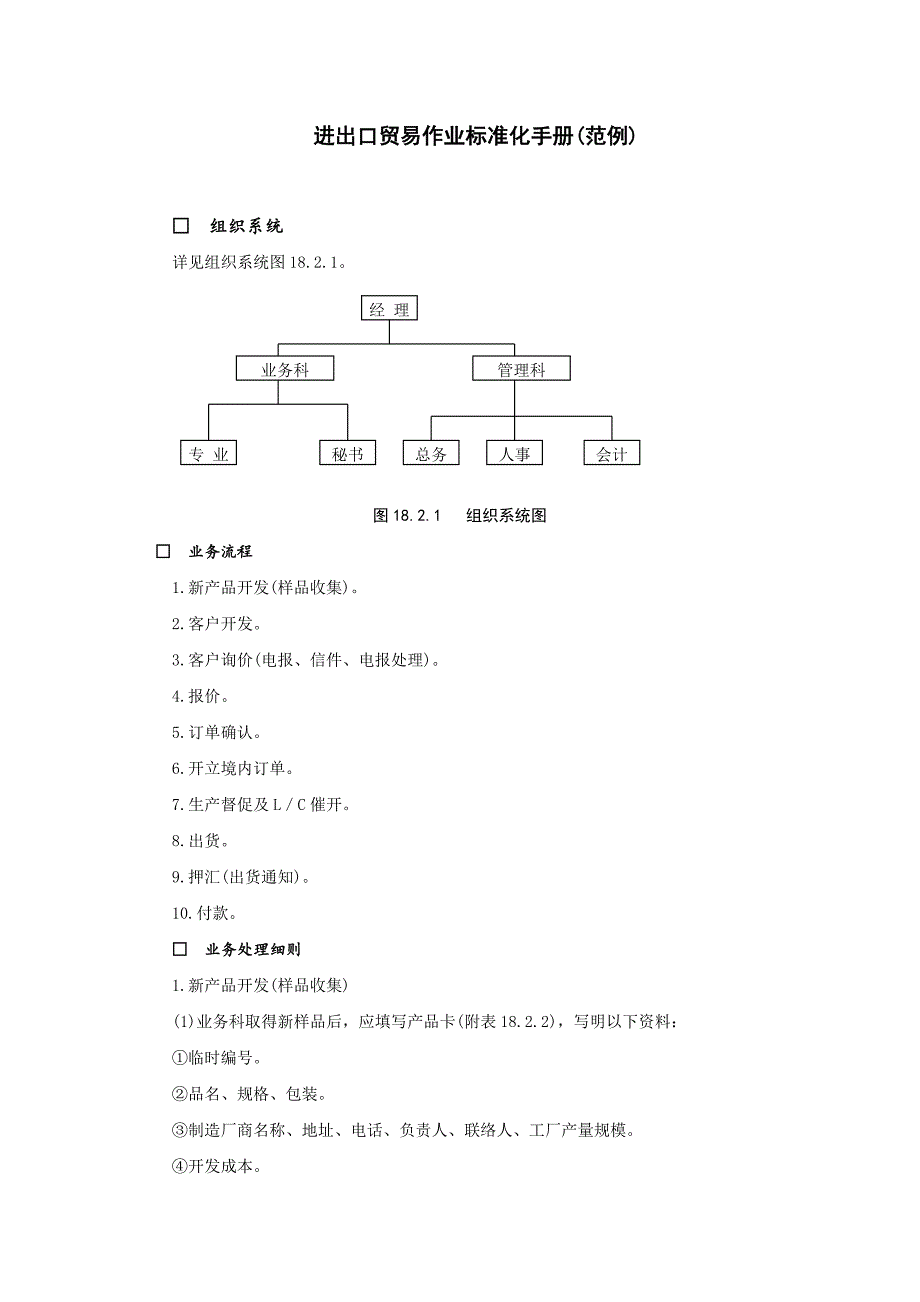 公司企业销售管理进出口贸易作业标准化手册(_第1页