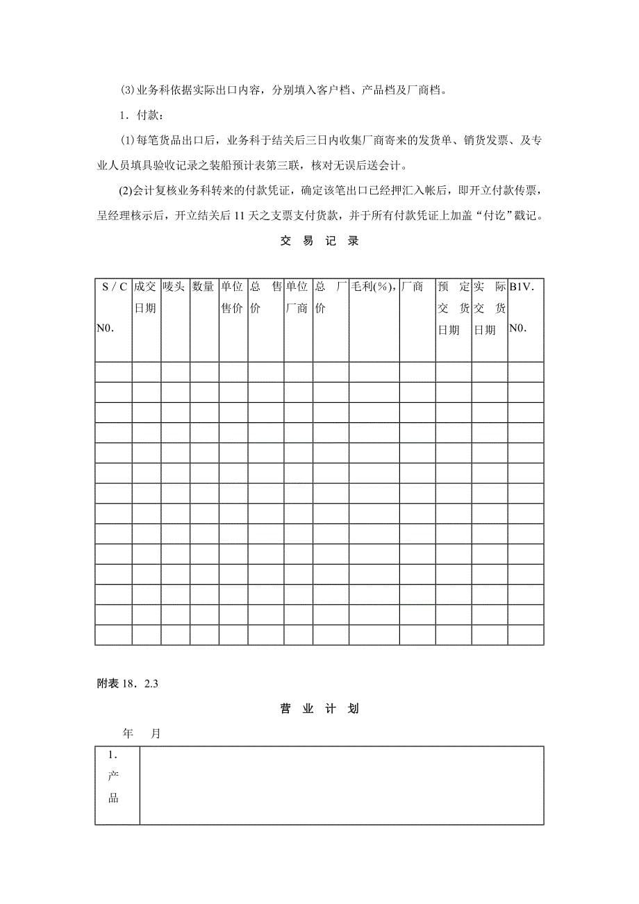 公司企业销售管理进出口贸易作业标准化手册(_第5页