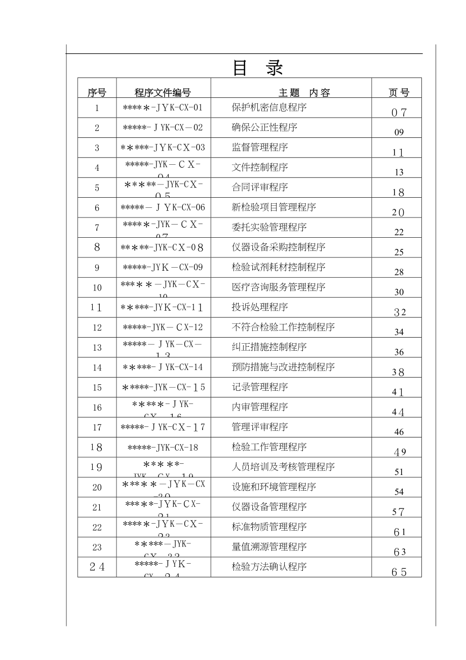 医院检验科全套程序文件_第3页