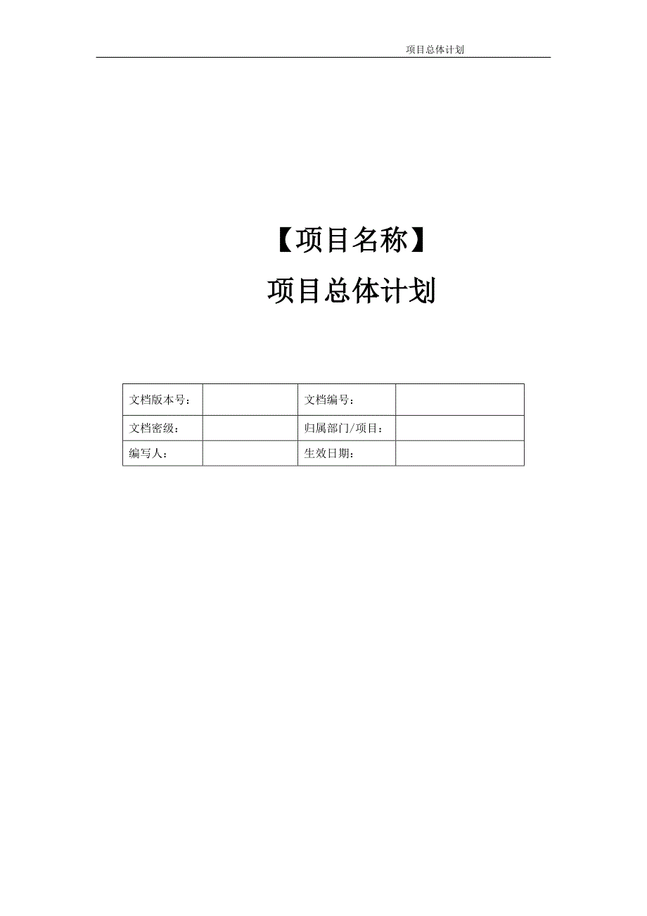 软件项目总体计划_第1页