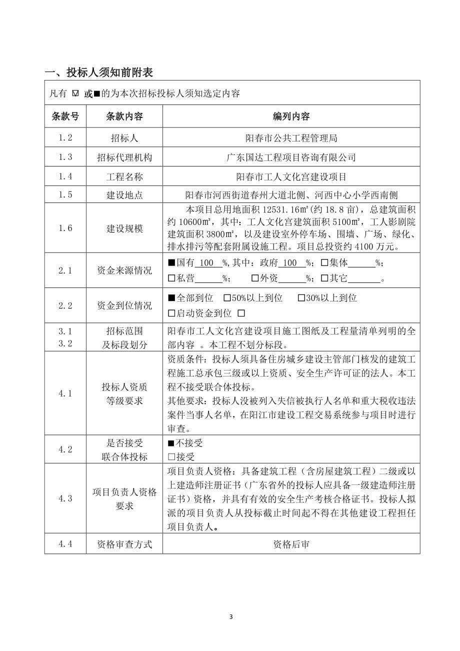 工人文化宫招标文件范本_第5页