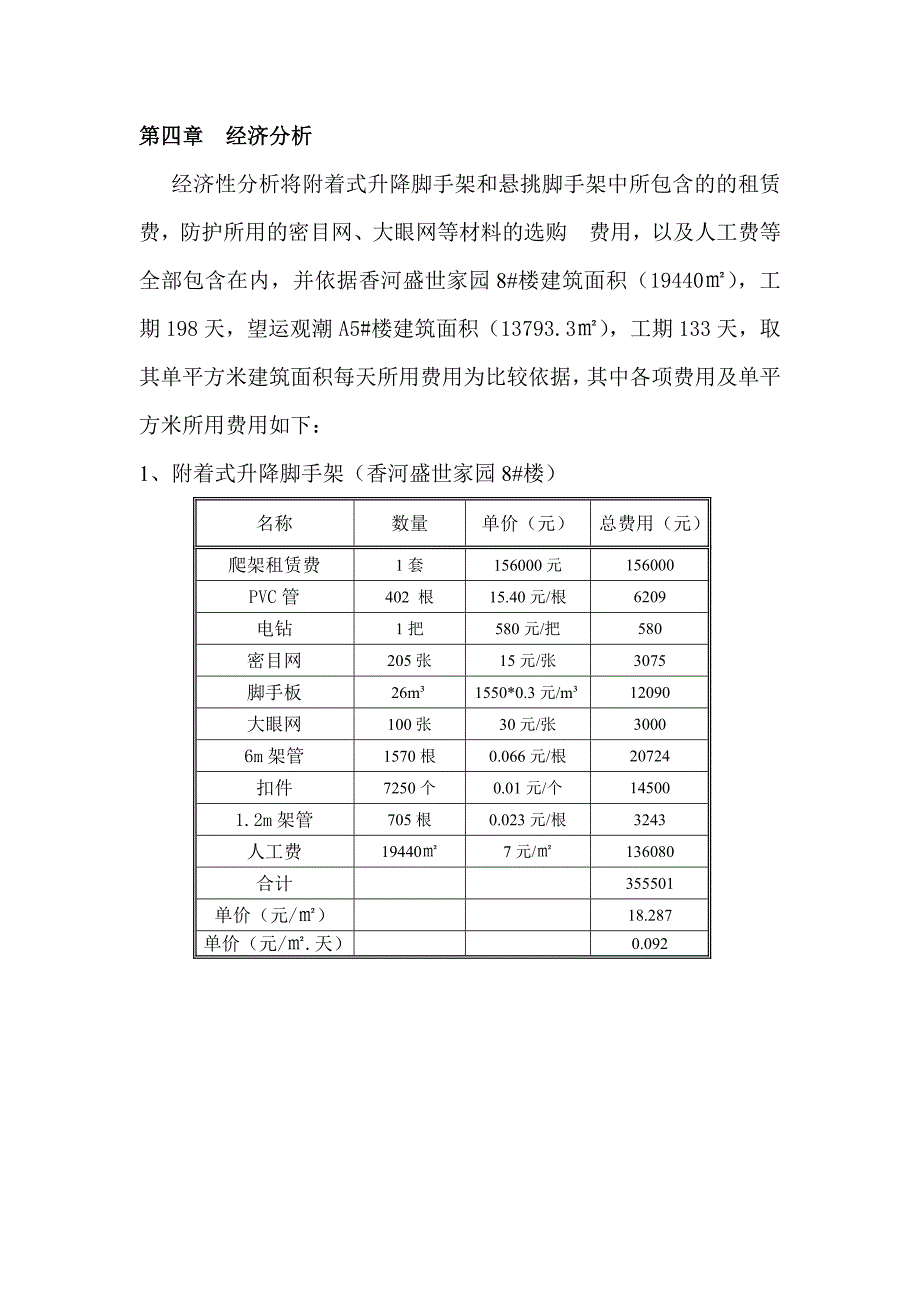 爬架与悬挑架经济性对比分析报告_第4页