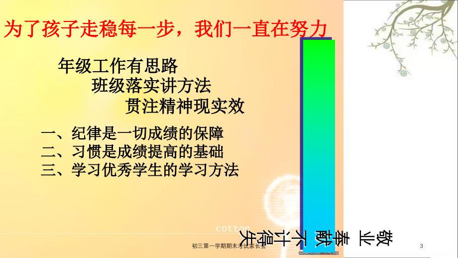 初三第一学期期末考试家长会课件_第3页