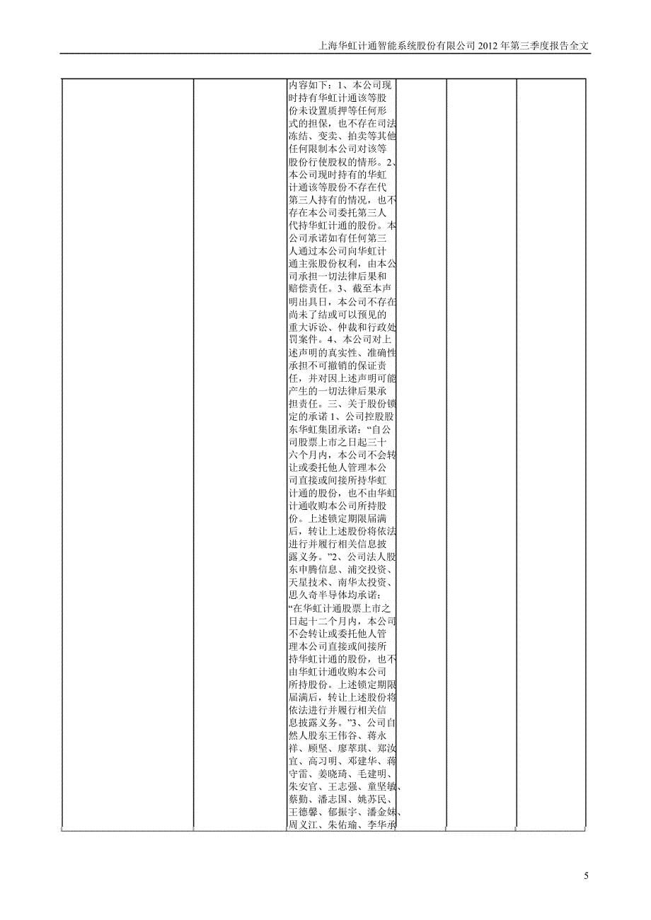 华虹计通：第三季度报告全文_第5页