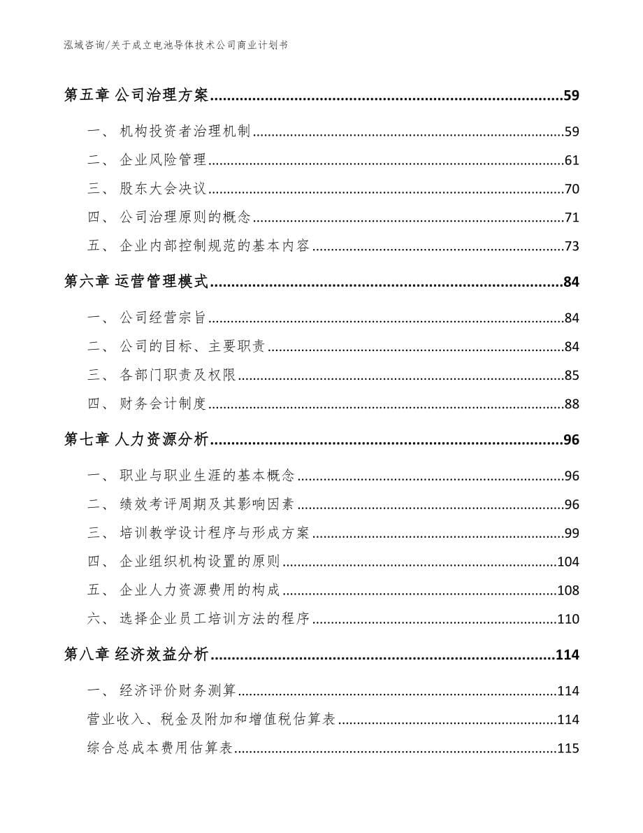 关于成立电池导体技术公司商业计划书【模板】_第5页