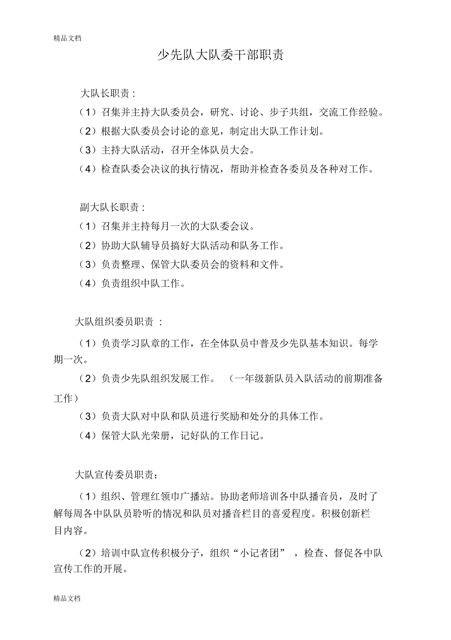 少先队大队委干部职责doc资料_第1页