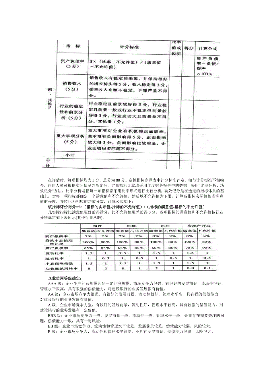 2427中国建设银行内部企业信用评估指标体系_第3页