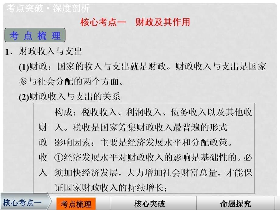 高考政治大一轮复习 第八课 财政与税收配套课件_第5页