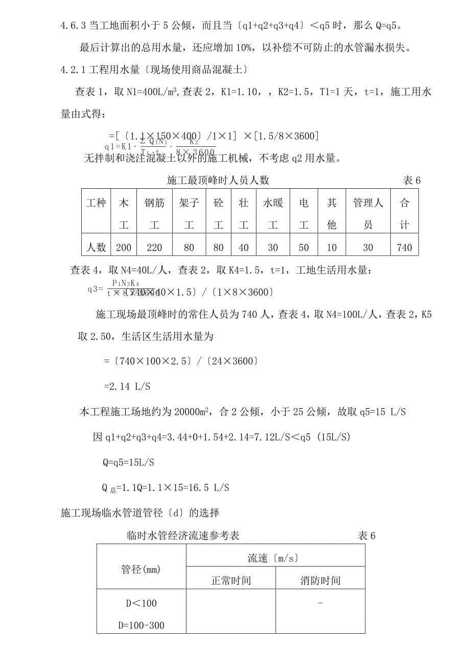 施工现场临水施工方案_第5页