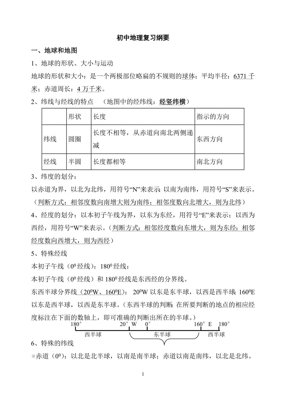 初中地理复习纲要.doc_第1页