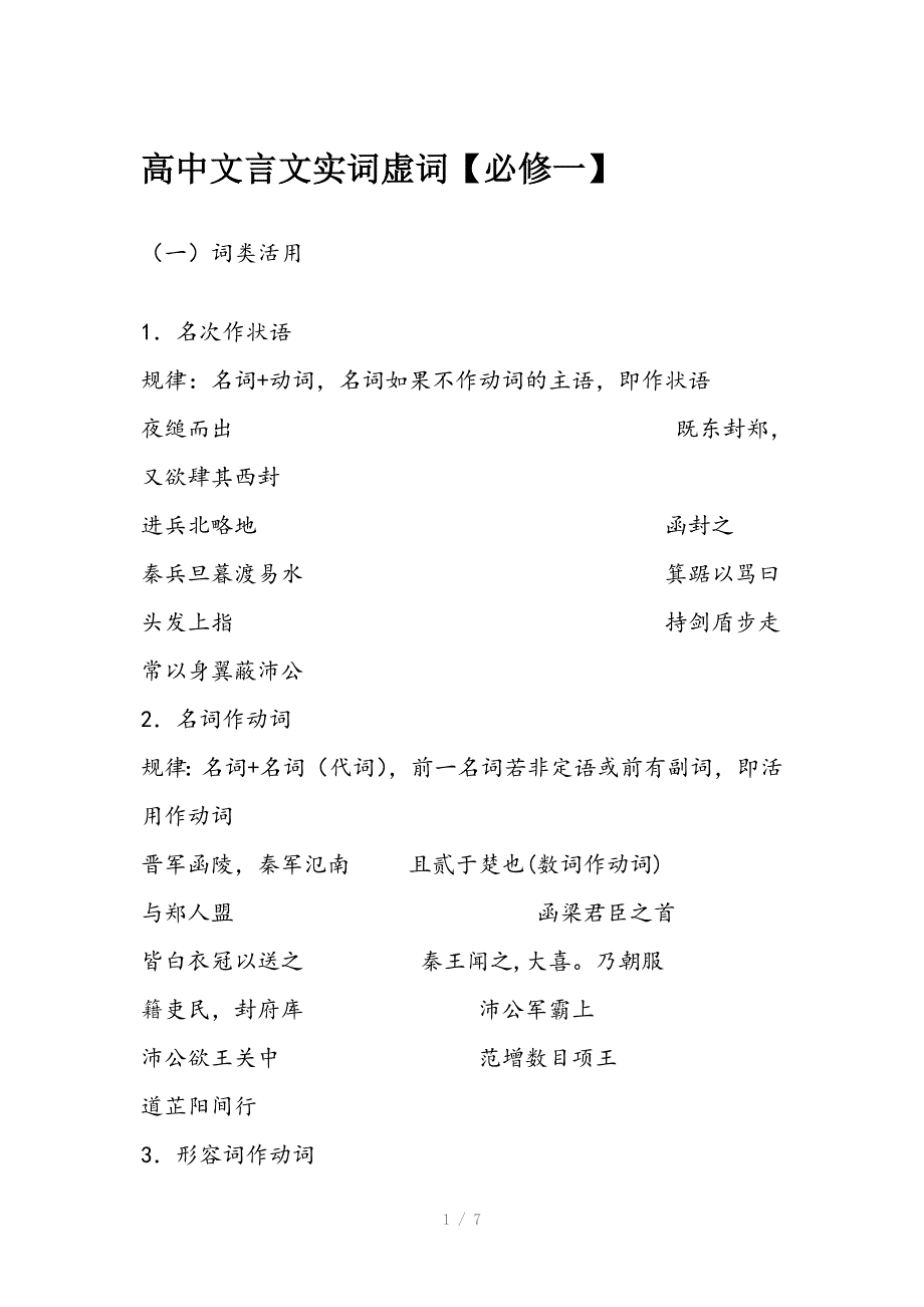 高中文言文实词虚词_第1页