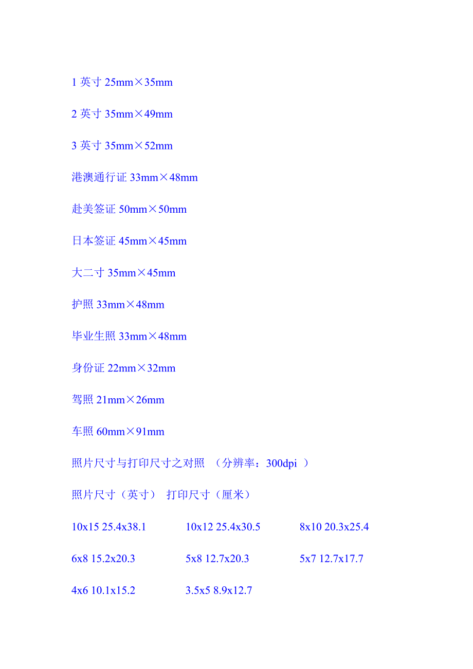 照片常规尺寸一览表.doc_第3页