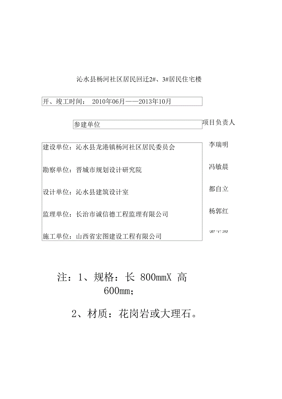 建筑物外墙永久性标牌样本_第1页