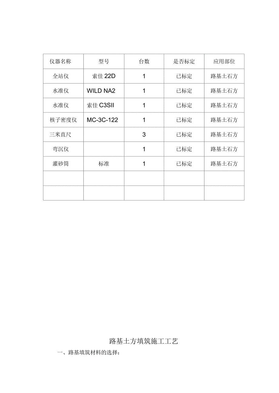 土方路基施工方案优秀_第5页