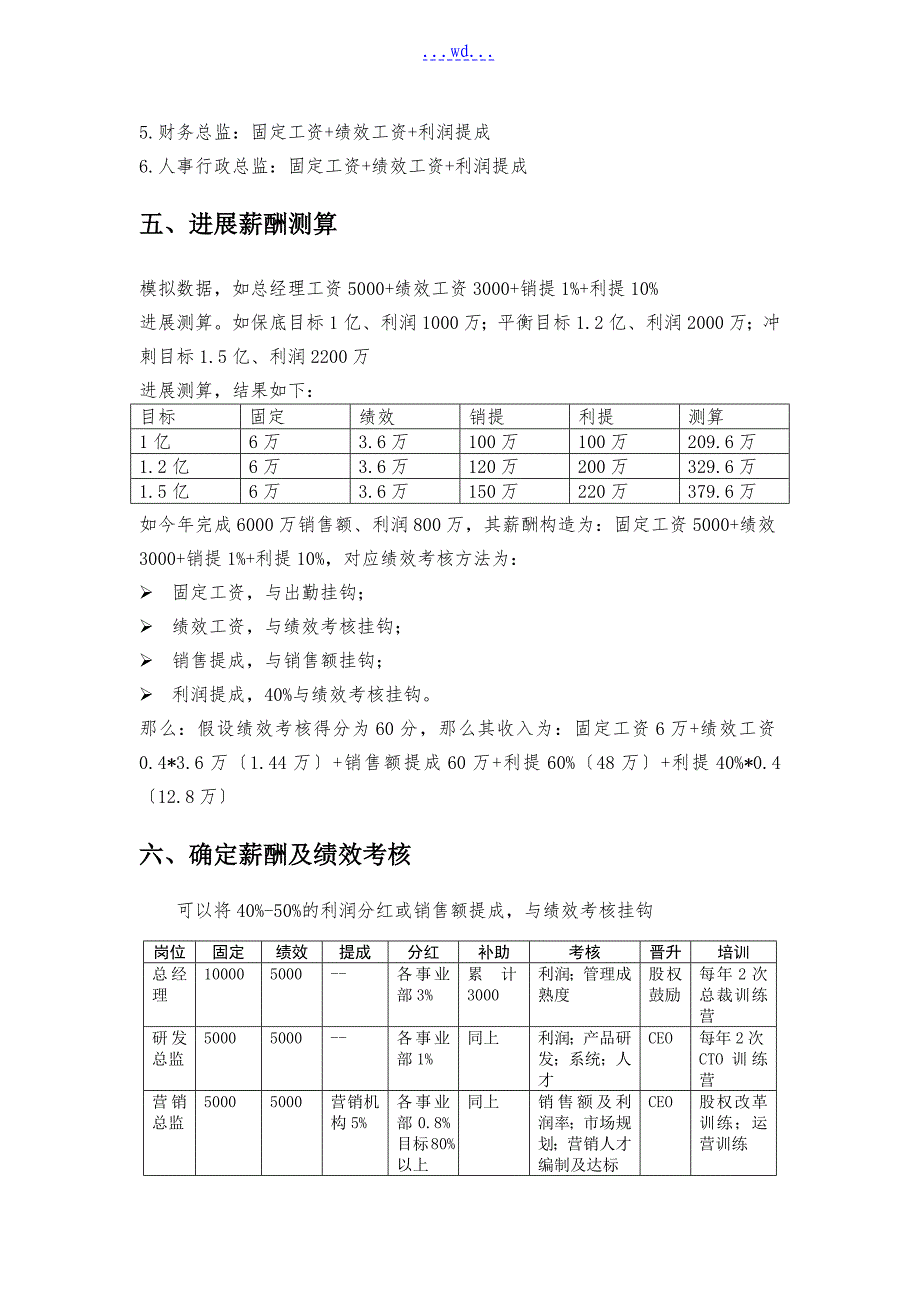 企业高管薪酬方案_第3页