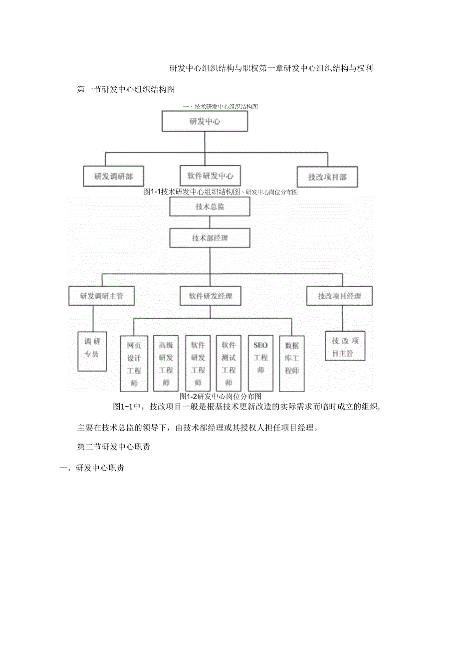 软件开发公司研发中心组织结构与职权_第1页