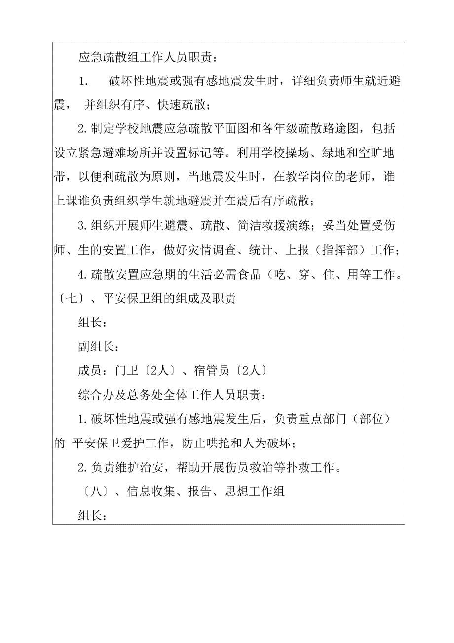 学校防震减灾应急预案_第5页