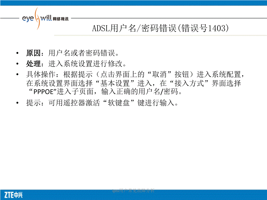 iptv用户常见故障分析课件_第3页