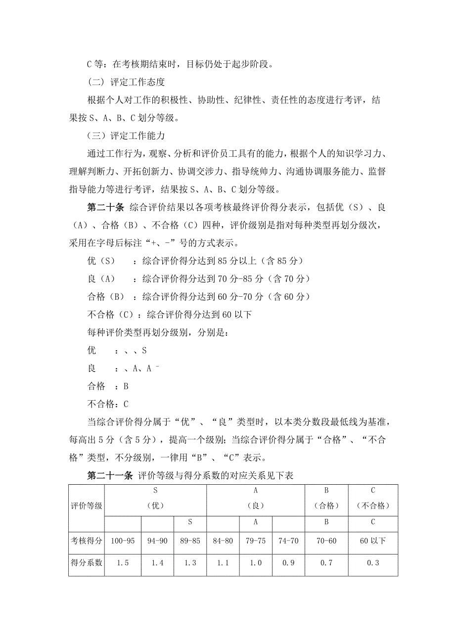 某有限公司绩效考核管理体系_第5页