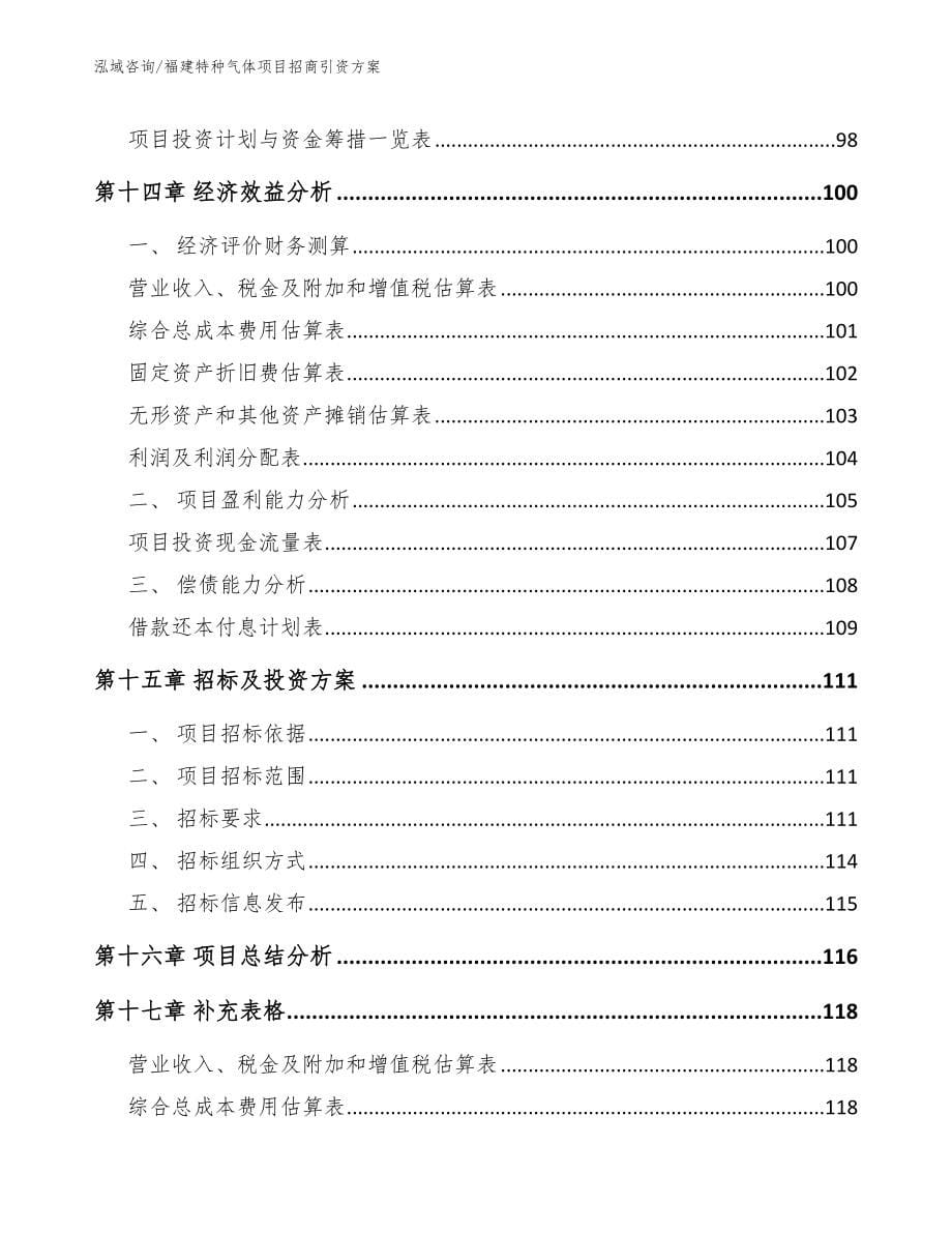 福建特种气体项目招商引资方案_第5页