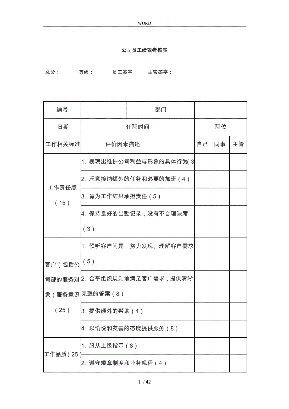 公司员工绩效考核表A_第1页