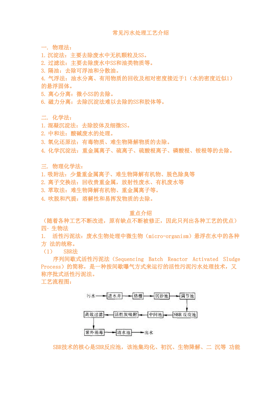 污水处理工艺汇总介绍_第1页
