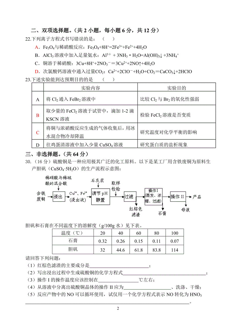 高三化学第一轮复习同步训练题铁_第2页