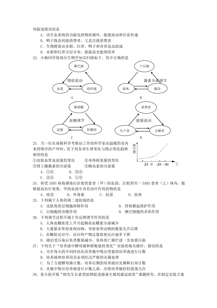 广东省佛山市2012-2013学年高二生物上学期期末教学质量检测试题新人教版_第4页