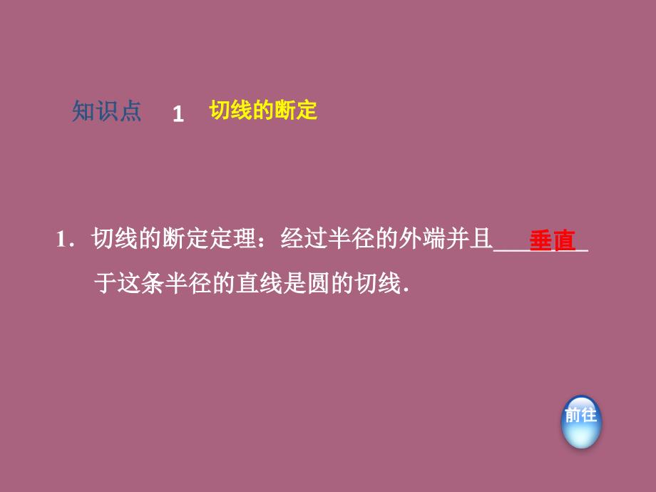 人教版九年级数学上册第24章圆24.2.3切线的判定和性质ppt课件_第3页