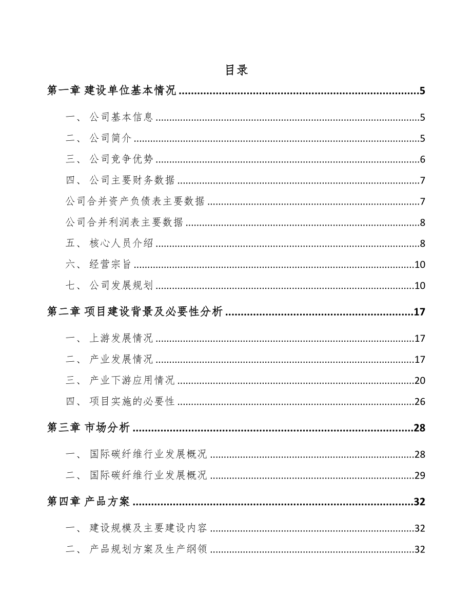 珠海碳纤维原丝项目可行性研究报告(DOC 66页)_第1页