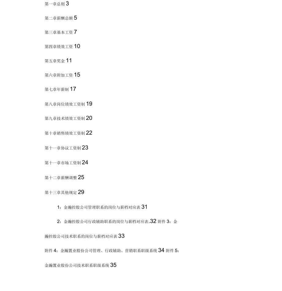 金瀚控股薪酬管理报告_第1页