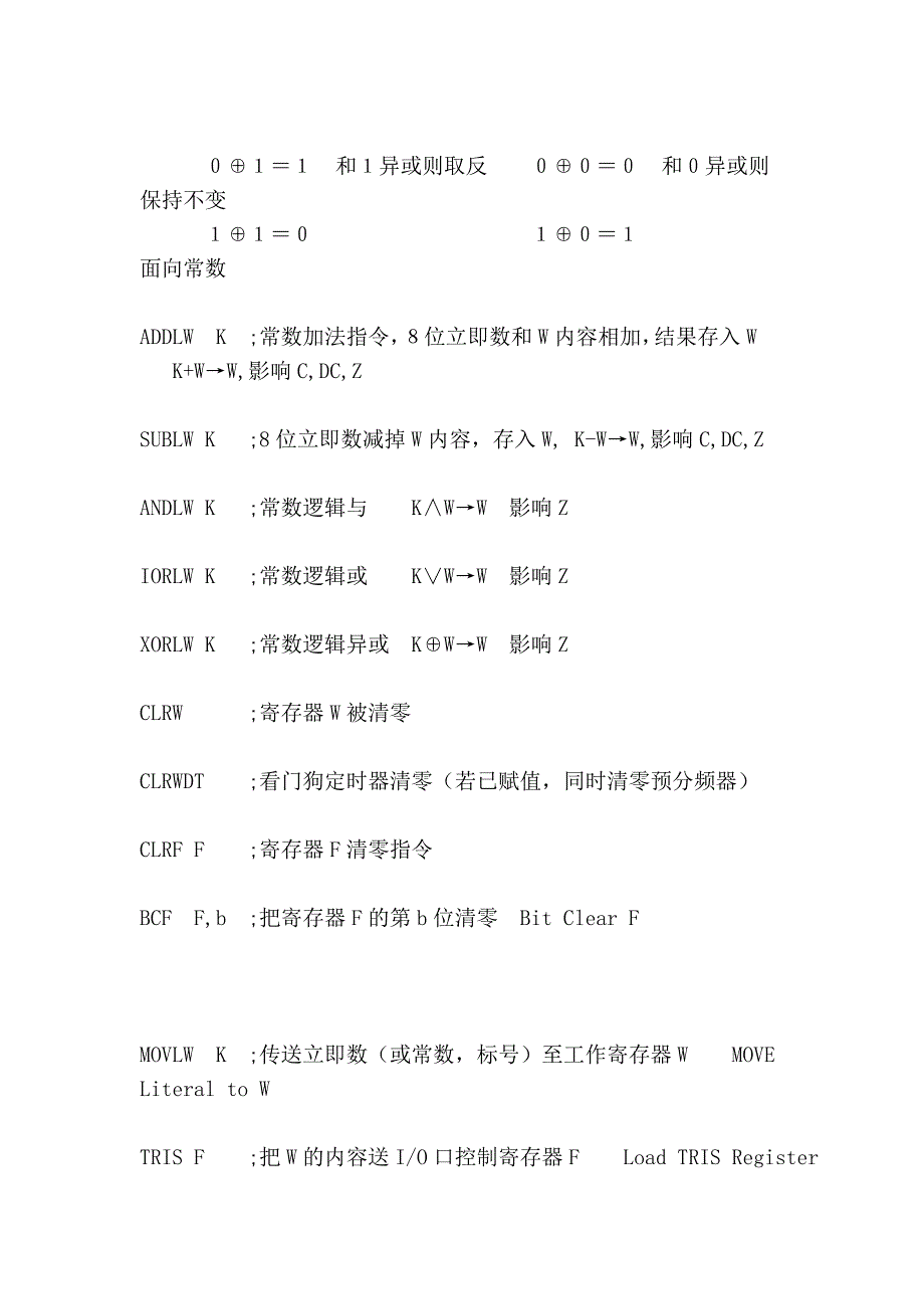 PIC16系列单片机汇编指集-包括部分伪指-很有帮助(整理的)2011.doc_第2页