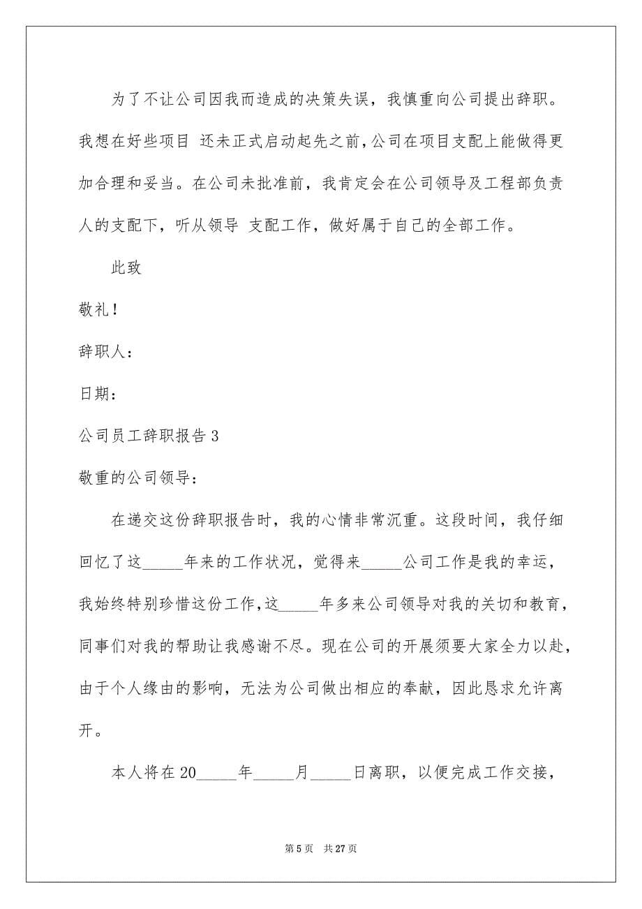 2023年公司员工辞职报告15.docx_第5页