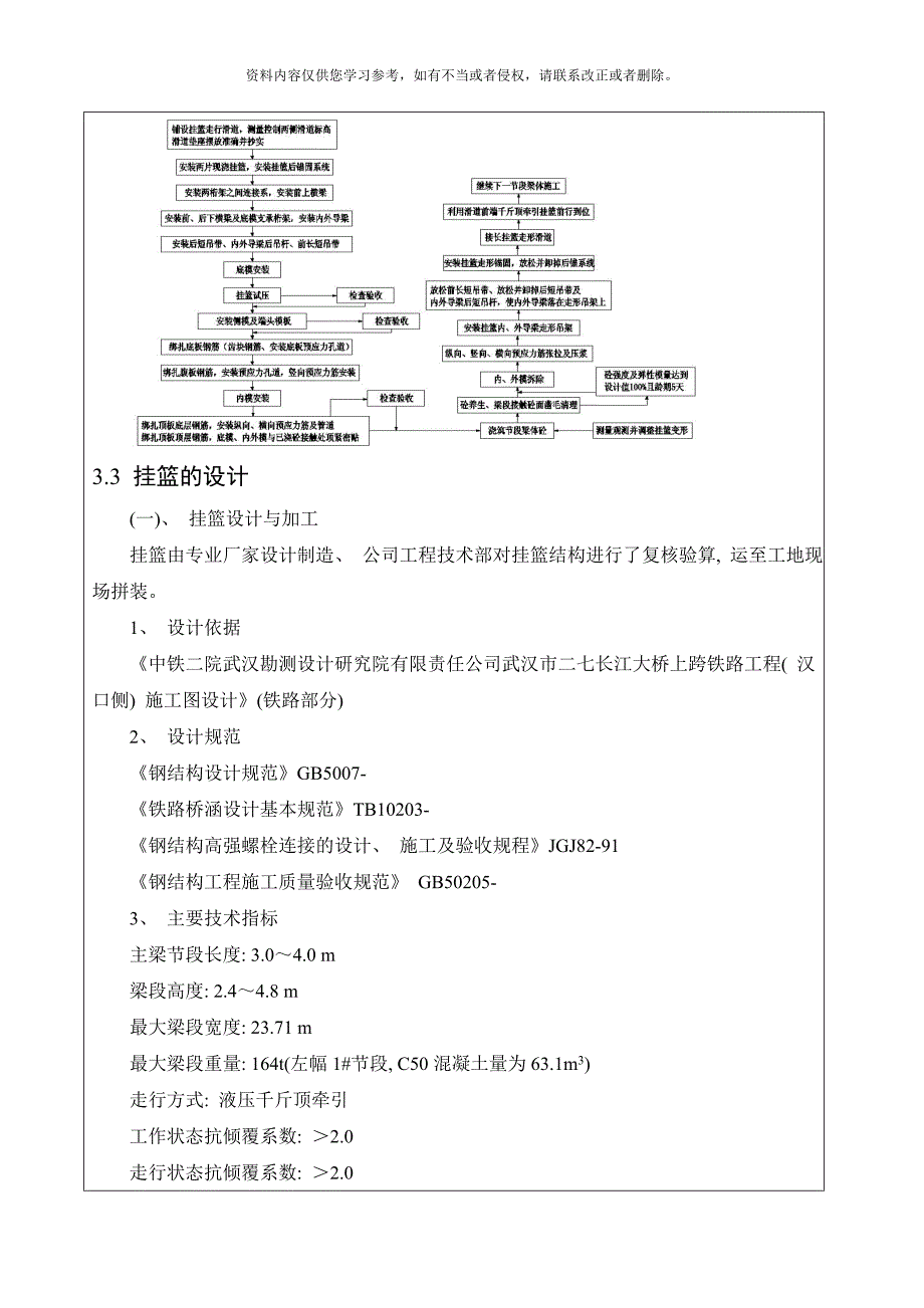 挂篮施工技术交底模板_第4页