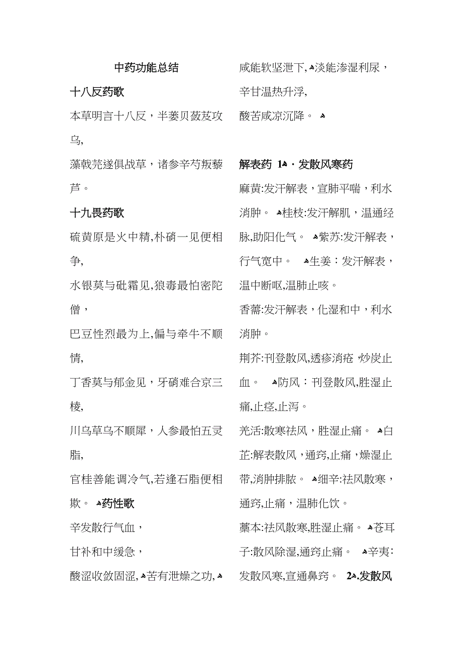 中药功效总结_第1页