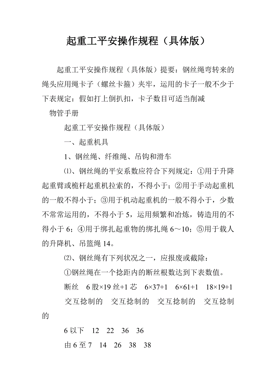 起重工安全操作规程(详细版)_第1页