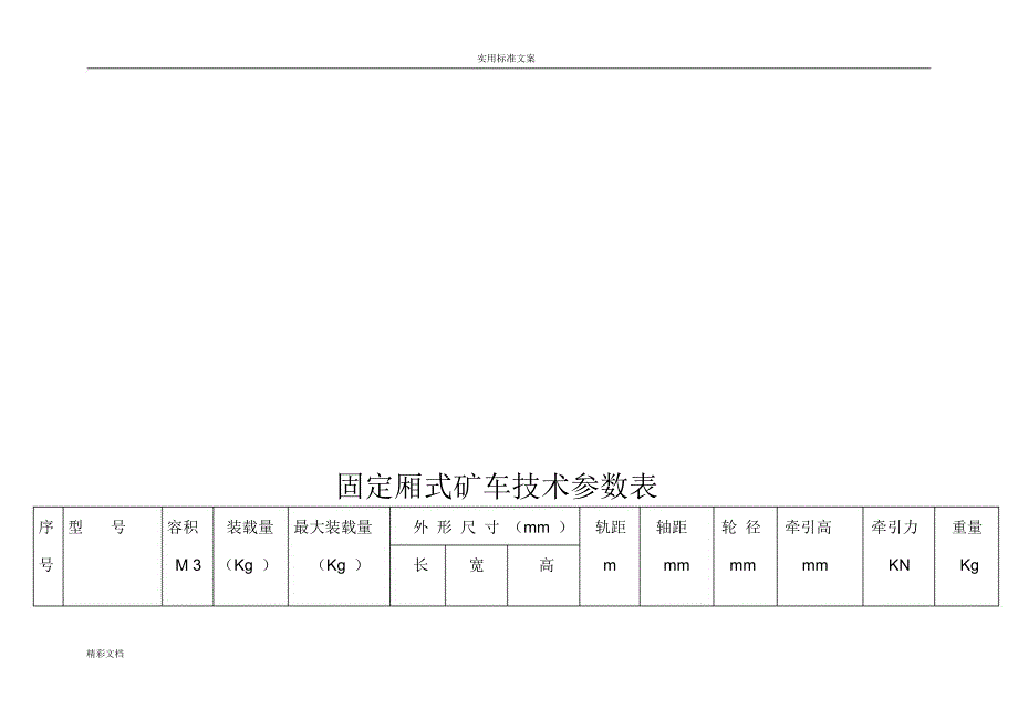 矿车技术全参数表_第3页