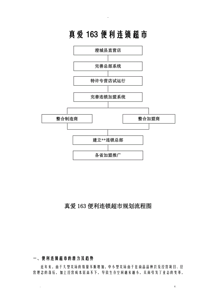 便利连锁超市创业项目实施计划书_第2页