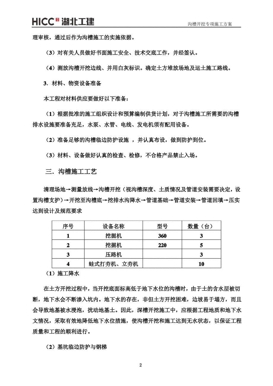 沟槽开挖施工方案1_第5页